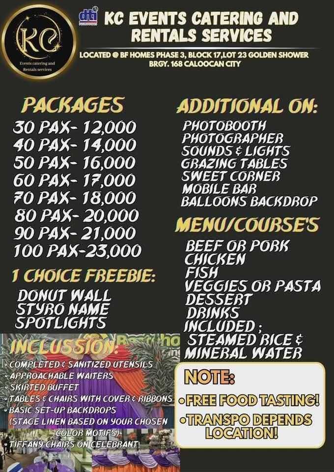 KC Events Catering Services and Rentals